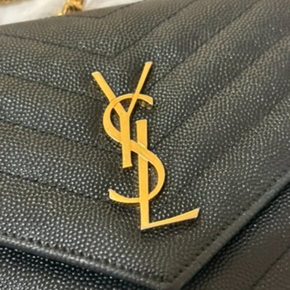 Saint Laurent Women's Small Ysl Wallet On Chain - Picture 9 of 9